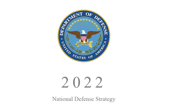 Image of the title page for the 2022 National Defense Strategy